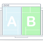 A and B letter window screen