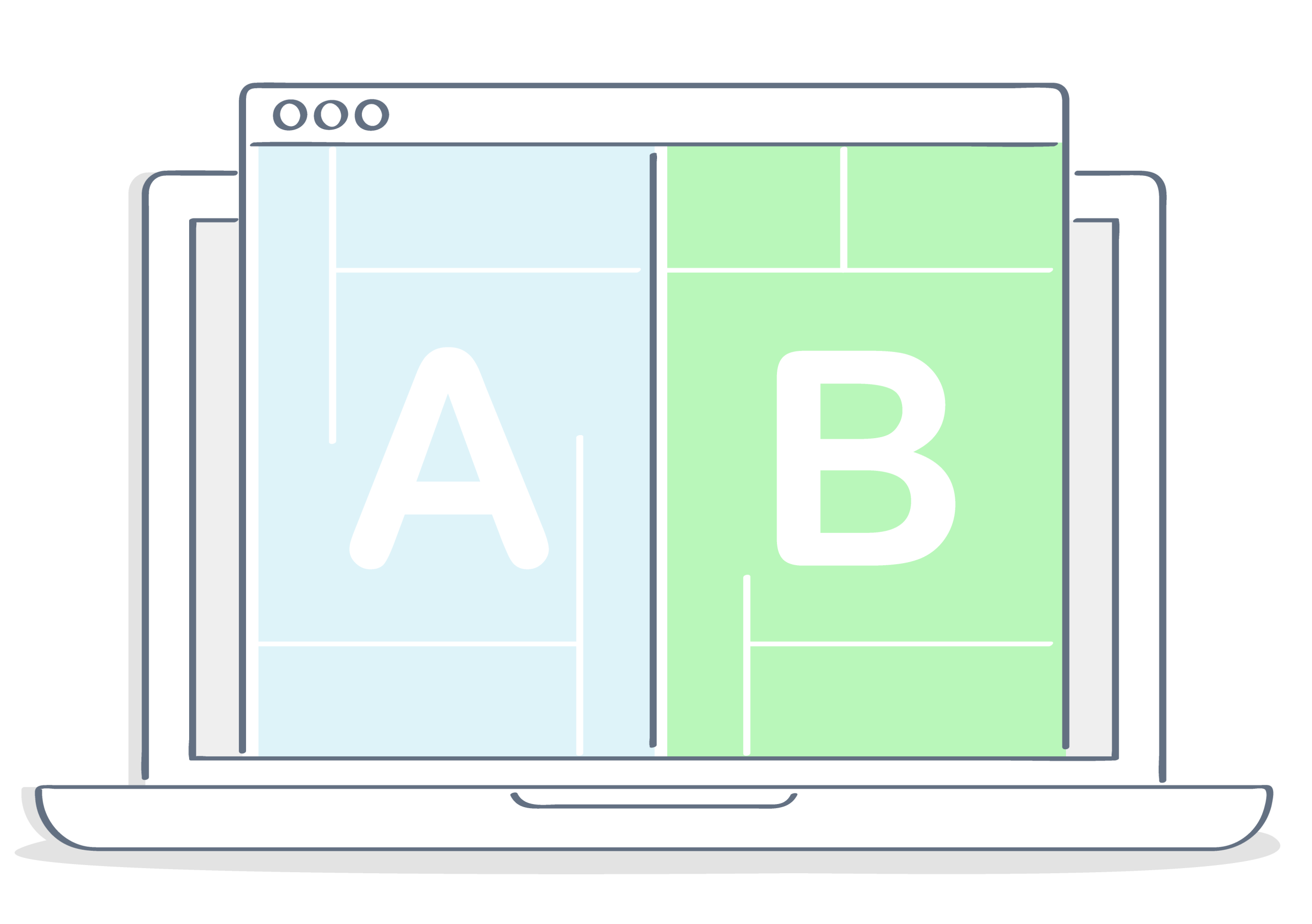 A and B letter window screen